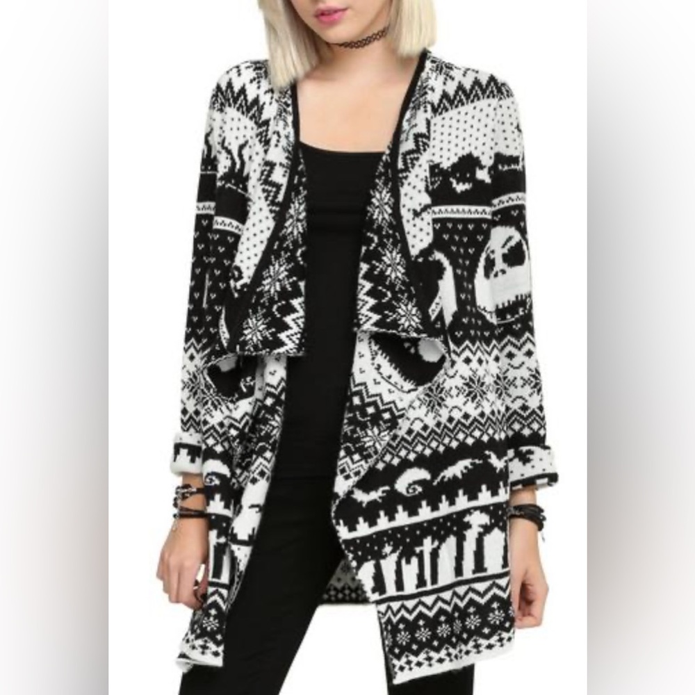 The Nightmare Before Christmas Fair Isle Cardigan Sz 2X